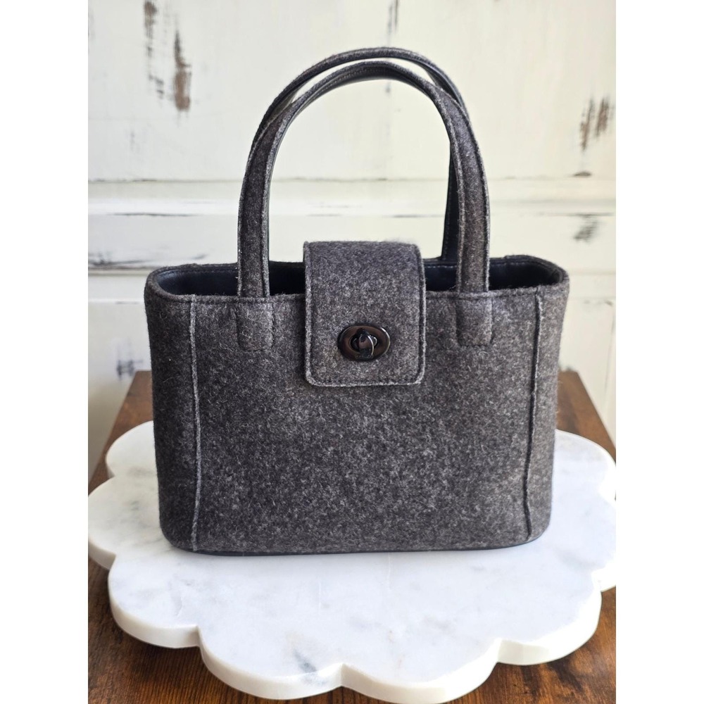 Coach 8189 Vintage Japan Exclusive Wool Felt Mini Tote Bag Rare